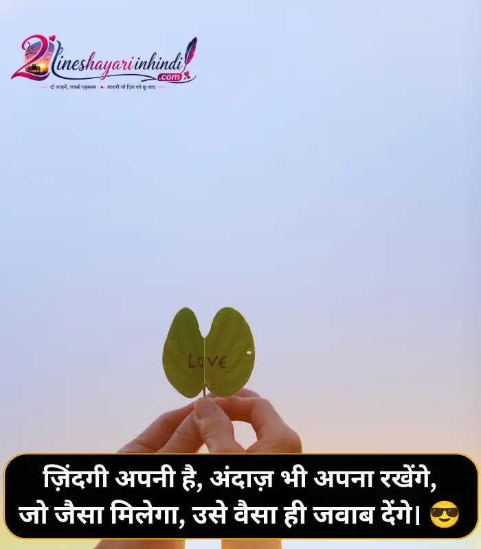 2 Line Shayari Life Attitude